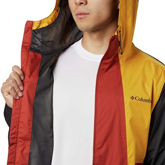 🆕Columbia Men's Inner Limits II Jacket, XXL - Carnelian Red/Bright Gold/Shark.. - Picture 6 of 6